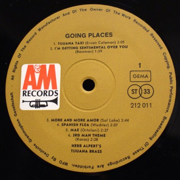 Herb Alpert and The Tijuana Brass, Going Places Vinyl Record - Picture 6 of 14